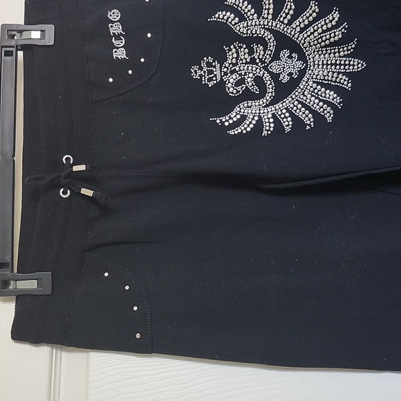 BCBG Y2K Black Embellished Track Pants - Picture 2 of 6